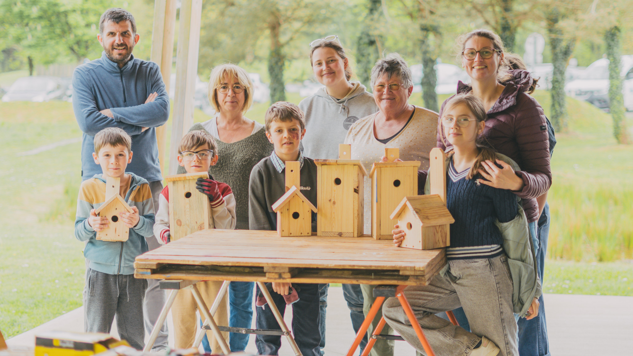 Nichoir terminé en bois recyclé atelier nichoir palettes