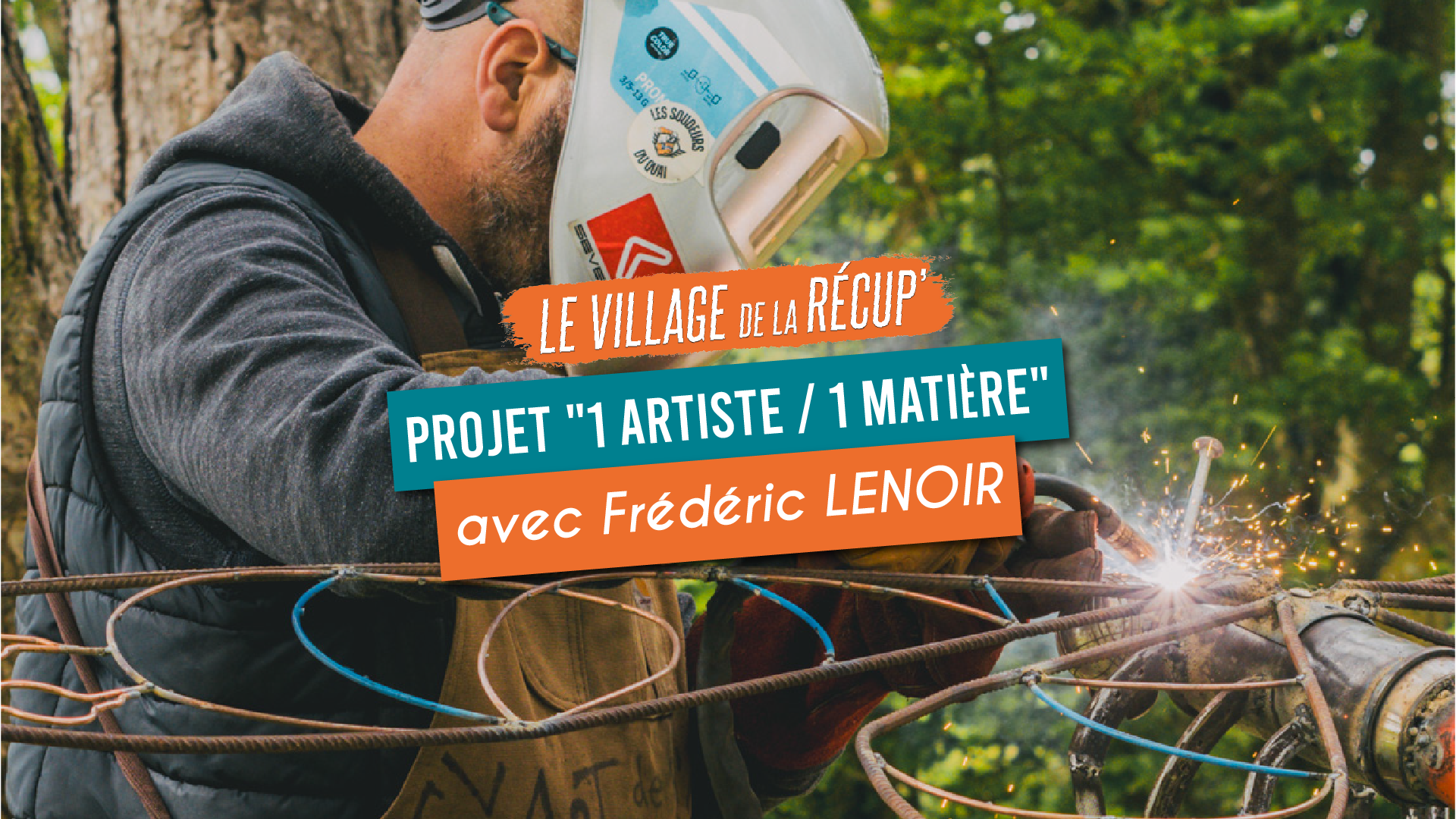 Frédéric Lenoir, sculpteur-soudeur, dans le cadre du projet 1 artiste 1 matière